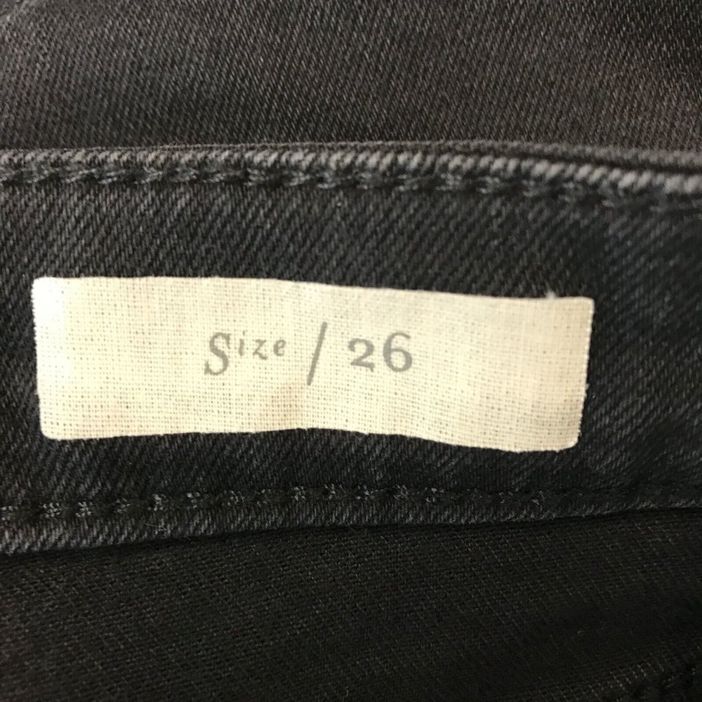 Pilcro & The Letterpress Women's Black Studded Flared Hem Cropped Jeans Size 26 - Picture 8 of 11